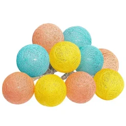 Guirlande LED à piles 10 boules- Gris- Atmosphera