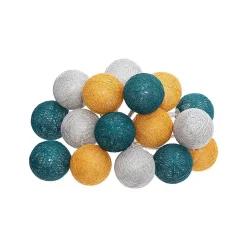 Guirlande LED à piles 16 boules- Multicolore- Atmosphera