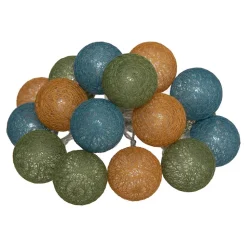 Guirlande LED à piles 16 boules- Gris- Atmosphera