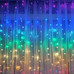 Guirlande LED Connectée Rideau Multicolore 220V 3M IP44 180 LED (+transfo) - SILAMP