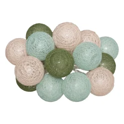 Guirlande Led pile 16 boules Army D3,5cm - Atmosphera