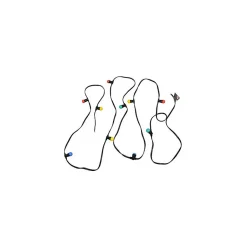 Guirlande LED Plat Noir 10 Douilles B22 10m étanche IP64 - RGB + Jaune