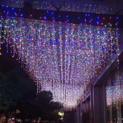 Guirlande LED Rideaux 320LED 220V 3m IP44 8 modes - Multicolore - SILAMP