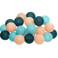 Guirlande Led Secteur 20 Boules Assortiments D 6 Box- Rose bleu marine- Atmosphera
