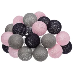 Guirlande Led secteur Pinky 20 boules D6cm - Atmosphera