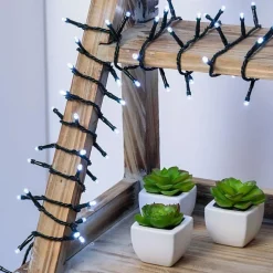 Guirlande LED 220V 18M 180LED IP44, 8 Modes - Blanc Froid - SILAMP