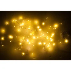 Guirlande luminaire argent avec 90 led blanches L9m