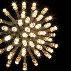 Guirlande lumineuse 300 led 30m avec timer extérieur blanc chaud fil transparent - feeric lights & christmas