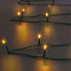 Guirlande lumineuse 500 led 50m avec timer extérieur blanc chaud fil vert - feeric lights & christmas