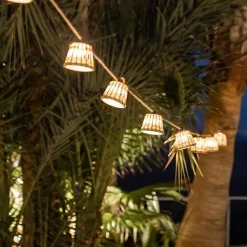 Guirlande lumineuse solaire étanche cordon jute - New Garden - Aurora