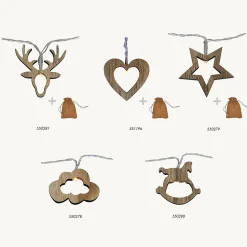 Guirlande lumineuse coeur en bois - Chromex