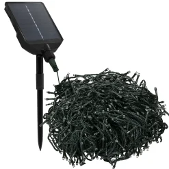 Guirlande lumineuse de noël solaire ECD Germany 16m 800 led blanc chaud étanche avec télécommande