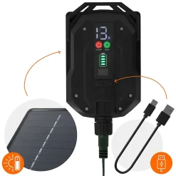 Guirlande lumineuse de noël solaire ECD Germany 11m 560 led blanc chaud étanche avec télécommande