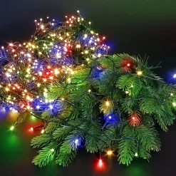 Guirlande lumineuse de Noël ECD Germany multicolore 36m 1800 LEDs minuterie IP44 intérieur extérieur