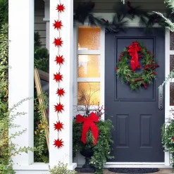 Guirlande lumineuse de Noël à 9 LED d'extérieur Étoiles 3D / XMAS Lights - rouge