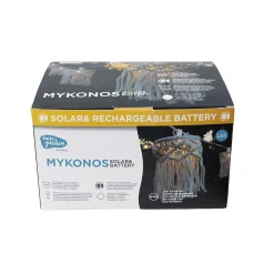 Guirlande lumineuse d'extérieur LED intégrée à énergie solaire rechargeable Mykonos blanc IP44 350lm L.8m Newgarden