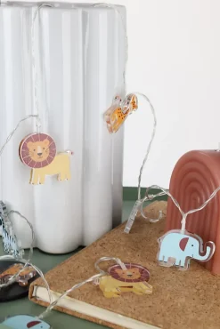 Guirlande lumineuse enfant LED à piles animaux savane L.165cm Seynave