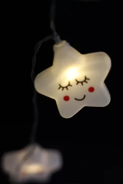 Guirlande lumineuse enfant à piles étoiles 6W L.165cm Seynave