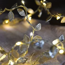 Guirlande lumineuse feuilles d'or - Chromex