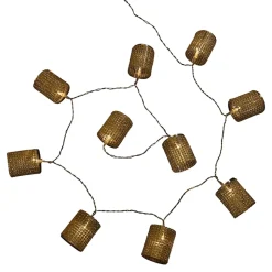 Guirlande Lumineuse Intérieure Tube Strass Or 10 LED