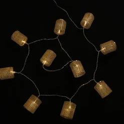 Guirlande Lumineuse Intérieure Tube Strass Or 10 LED