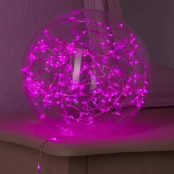 Guirlande lumineuse intérieur 4m rose 40 led à piles - feeric lights & christmas