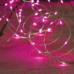 Guirlande lumineuse intérieur 4m rose 40 led à piles - feeric lights & christmas