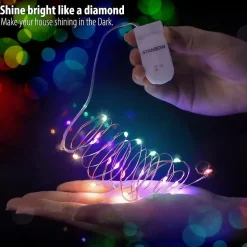 Guirlande lumineuse LED Guirlande lumineuse LED Pack de 8 2M 20Led multicolore