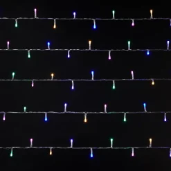 Guirlande lumineuse LED intérieure multicolore câble transparent 8 fonctions 20,34 m