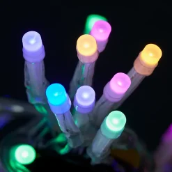 Guirlande lumineuse LED intérieure multicolore câble transparent 8 fonctions 20,34 m