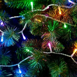 Guirlande lumineuse LED intérieure multicolore câble transparent 8 fonctions 20,34 m