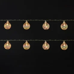 Guirlande lumineuse LED intérieure blanc chaud câble transparent 1,65 m décor boule