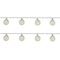 Guirlande lumineuse LED intérieure blanc chaud câble transparent 1,65 m décor boule