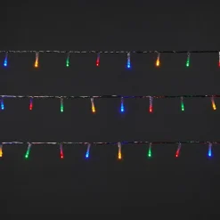 Guirlande lumineuse LED intérieure multicolore câble transparent 8 fonctions 11 m