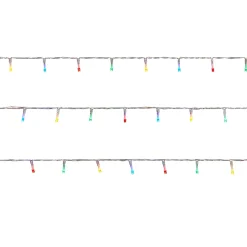 Guirlande lumineuse LED intérieure multicolore câble transparent 8 fonctions 11 m