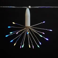 Guirlande lumineuse LED intérieure multicolore câble transparent 8 fonctions 3 m