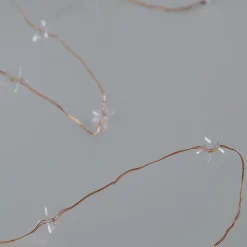Guirlande lumineuse LED intérieure blanc chaud câble cuivre 1,82 m décor étoile