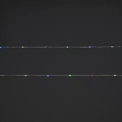 Guirlande lumineuse LED intérieure multicolore câble argenté 1,8 m