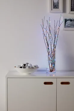 Guirlande lumineuse LED intérieure multicolore câble argenté 8 m
