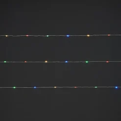 Guirlande lumineuse LED intérieure multicolore câble argenté 8 m