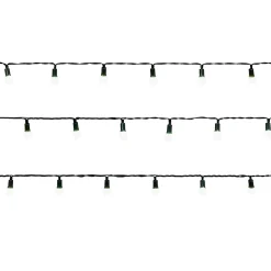 Guirlande lumineuse LED intérieure et extérieure blanc froid câble vert 8 fonctions 25,12 m décor boule