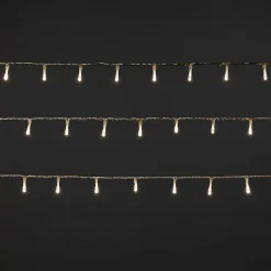 Guirlande lumineuse LED intérieure blanc froid câble transparent 8 fonctions 11 m