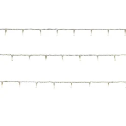 Guirlande lumineuse LED intérieure blanc froid câble transparent 8 fonctions 11 m