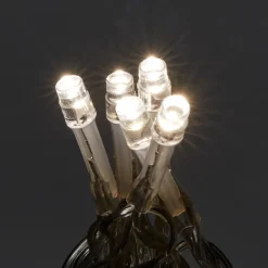 Guirlande lumineuse LED intérieure blanc froid câble transparent 8 fonctions 11 m