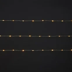 Guirlande lumineuse LED intérieure blanc froid et blanc chaud câble argenté 12 fonctions 26,42 m