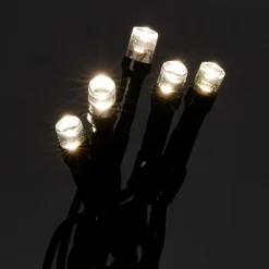 Guirlande lumineuse LED intérieure blanc froid câble vert 8 fonctions 11 m