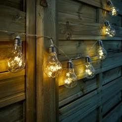 Guirlande lumineuse LED intérieure blanc chaud câble transparent 1,65 m décor ampoule