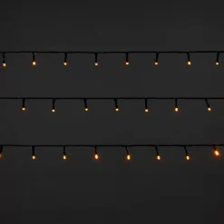 Guirlande lumineuse LED intérieure blanc chaud câble vert 8 fonctions 11 m