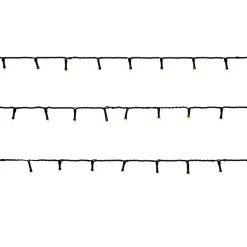 Guirlande lumineuse LED intérieure blanc chaud câble vert 8 fonctions 11 m