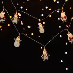 Guirlande lumineuse LED intérieure blanc froid et blanc chaud câble transparent 3,15 m décor personnage